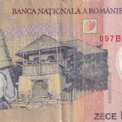 Alternative view of Romania 10 Lei Offset printing Rare Polymer Note #B2