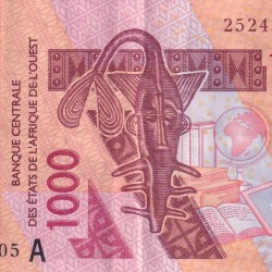 Western African States 1000 Francs Rare Note #B2