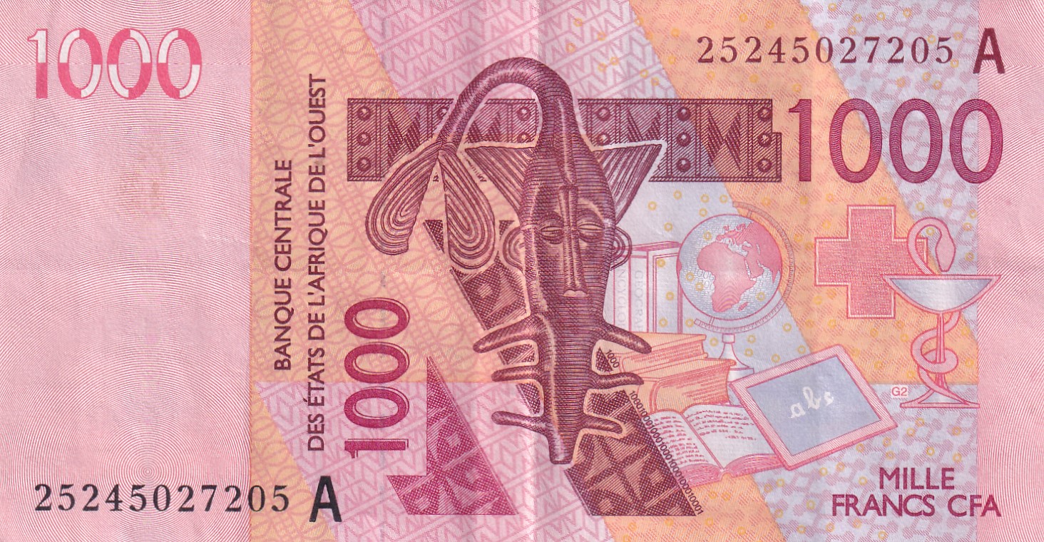 Western African States 1000 Francs Rare Note #B2