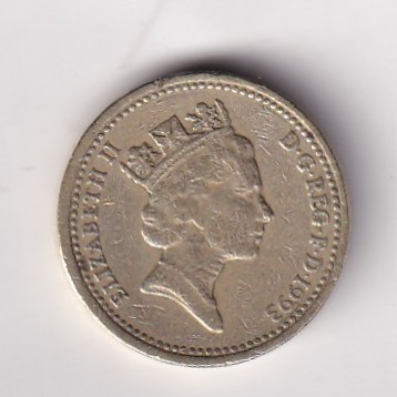 United Kingdom 1 Pound Elizabeth II (Royal Arms) 1993 Rare Commemorative Coin #C-49