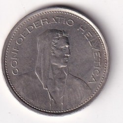 Alternative view of Switzerland 5 Francs Herdsman 1968 Rare Coin #C-53