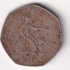 United Kingdom 50 New Pence - Elizabeth II 1977 Rare Coin #C-54