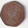 United Kingdom 50 New Pence - Elizabeth II 1977 Rare Coin #C-54 - Image 2