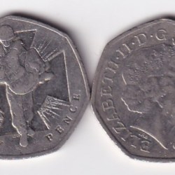 United Kingdom 50 Pence 2006 - Elizabeth II ; Victoria Cross, soldier Commemorative issue Rare Coin #C-55