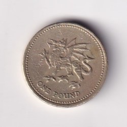 United Kingdom 1 Pound 2000 - Elizabeth II 4th portrait; Welsh Dragon Commemorative issue Rare Coin #C-56