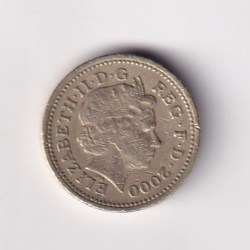 Alternative view of United Kingdom 1 Pound 2000 - Elizabeth II 4th portrait; Welsh Dragon Commemorative issue Rare Coin #C-56