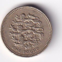 United Kingdom 1 Pound 2002 - Elizabeth II 4th portrait; English Lions Commemorative issue Rare Coin #C-58