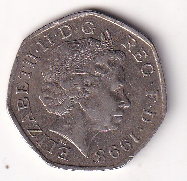 United Kingdom 50 Pence - Elizabeth II (European Union) 1998 Rare Commemorative Coin #C-67