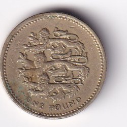 United Kingdom 1 Pound 1997 - Elizabeth II ; English Lions Commemorative issue Rare Coin #C-59