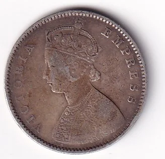 India - British ½ Rupee 1899 - Victoria Rare Silver Coin