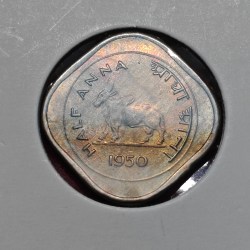 HALF ANNA 1950 BULL COIN SKU 01