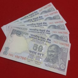 GEM UNC SAME NUMBER FIVE NOTES SET ENDING 786