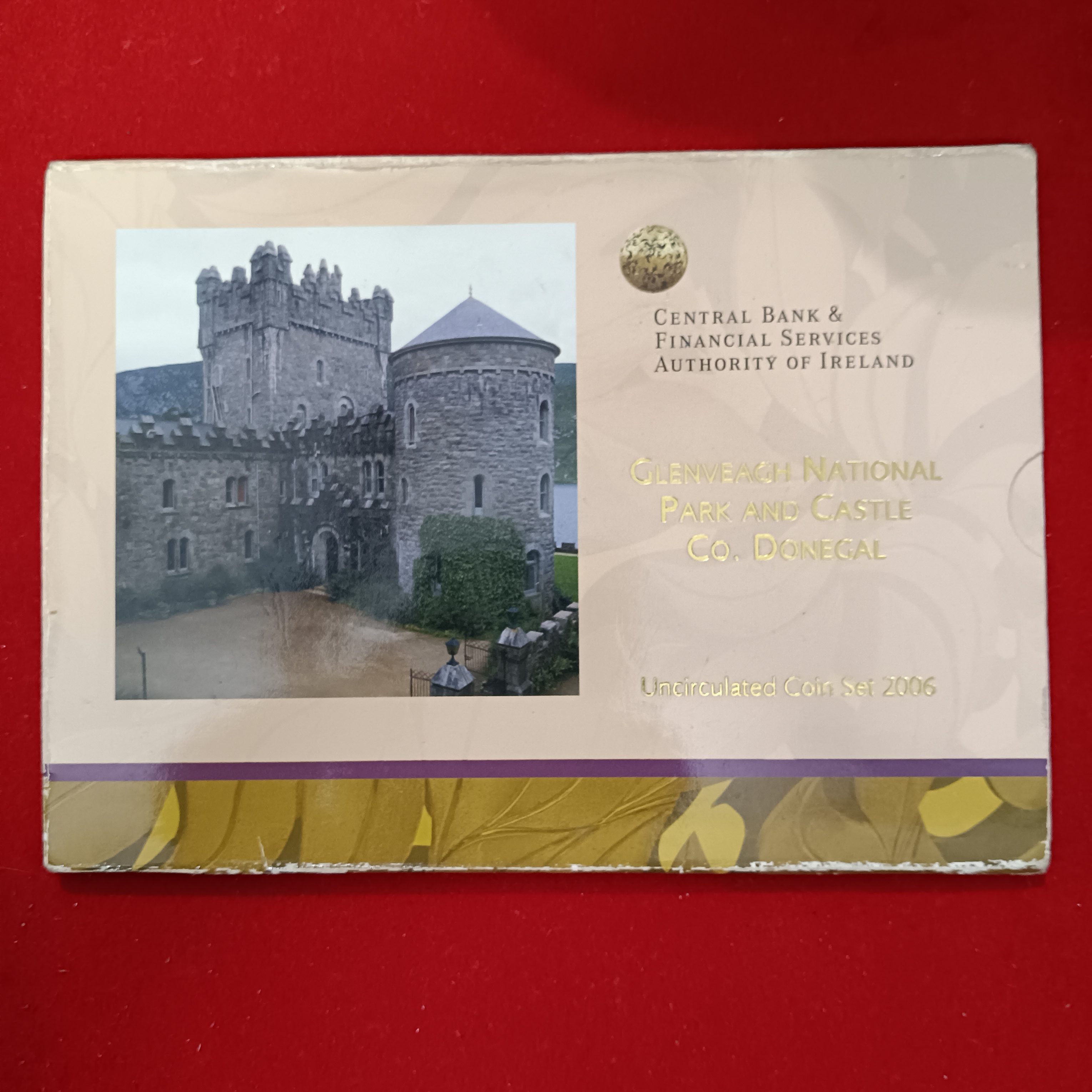 Extremely Rare Centeral Bank & Financial Services Authority of Ireland Glenveagh National park and Castle Uncirculated Coin Set Year 2006 Ireland Mint