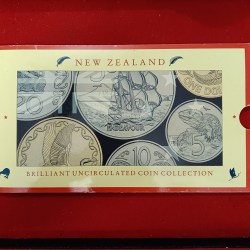 Ex Rare Proof Coin New Zealand Captain Cook's Endeavour Brilliant Uncirculated Coin Set Year 1990 Issue By Royal New zealand Mint