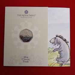 Rare Queen Elizabeth Proof Coin 50 Pence Eeyore 2022 Year UK 50 P Set The Royal Mint