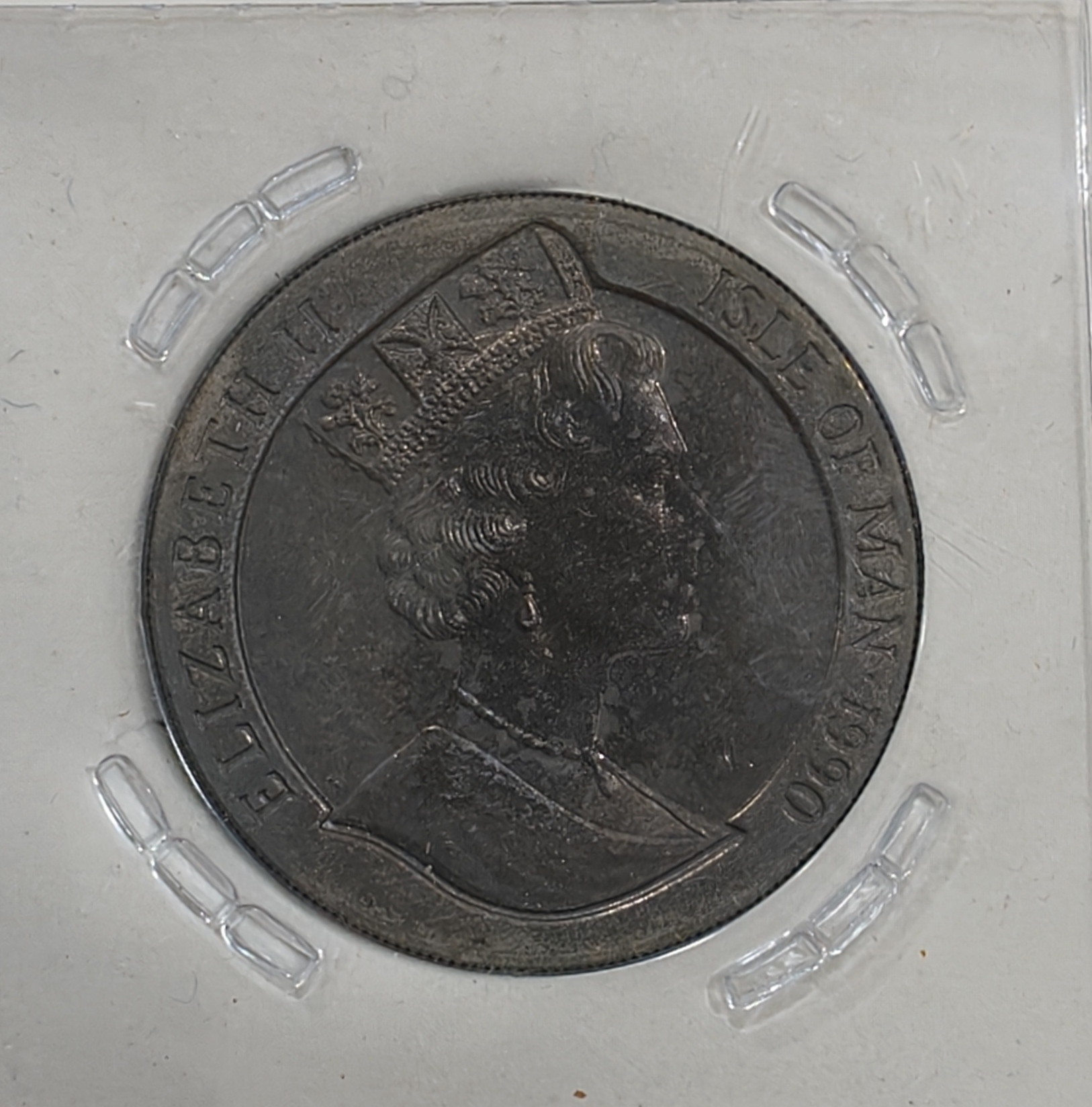 1 Crown 1840-1990 Penny Isle Of Man Post Office Official Stamp & Coin Cover UK