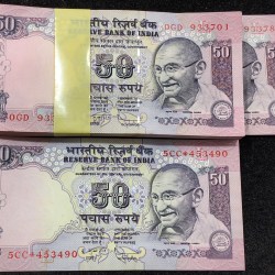 50 Rupees Parliament Governor D. Subba Rao Rare Serial Packet With (One Note Star + 786 Fancy Number Note)