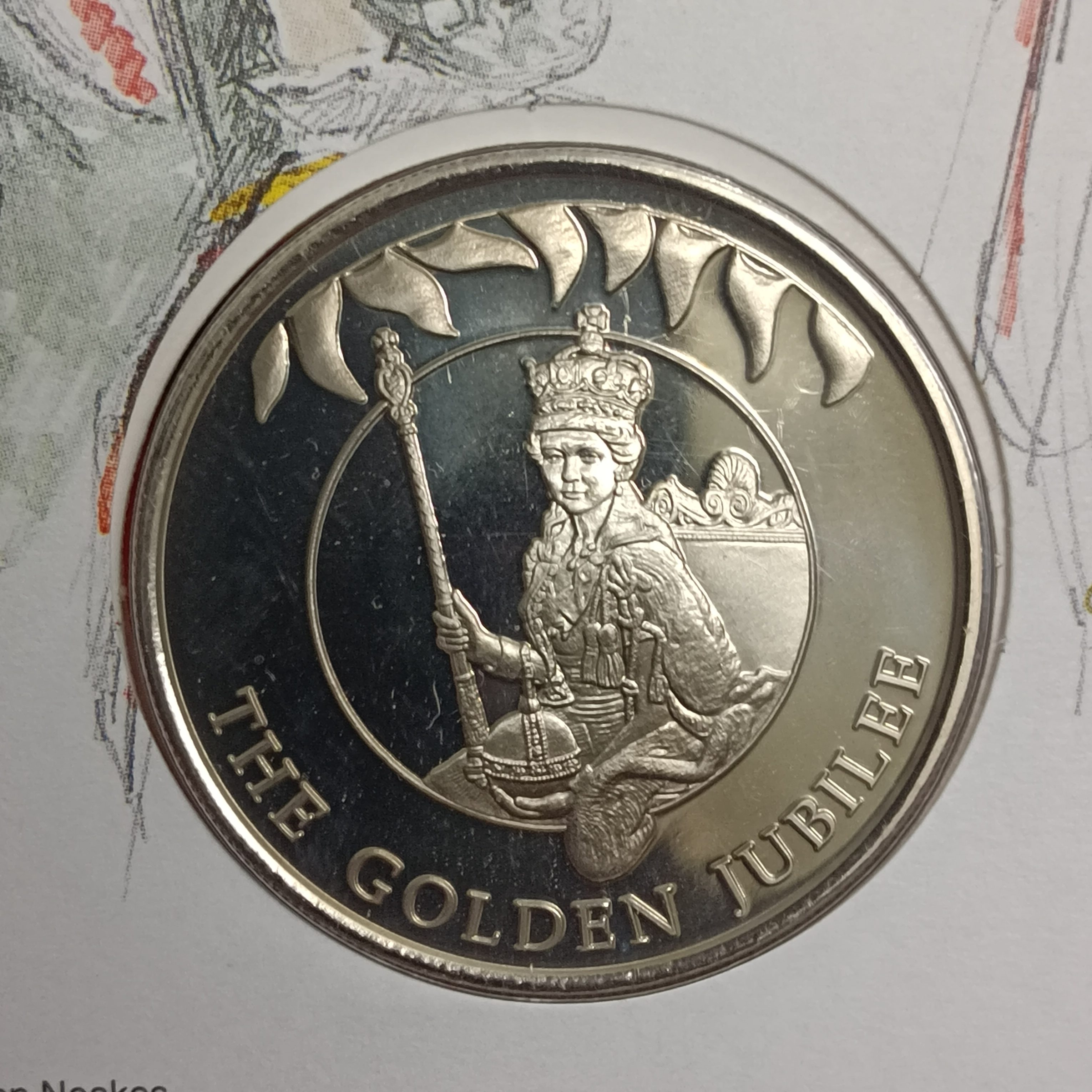 Rare Queen Elizabeth 50 Pence Falkland Islands The Golden Jubilee 2002 Year Proof Coin Set - Image 4