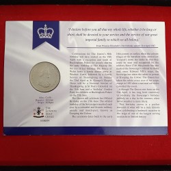 Alternative view of Queen Elizabeth II 80th Birthday Crown commemorative Proof coin set Five Pounds 2006 Year Issue The London Mint