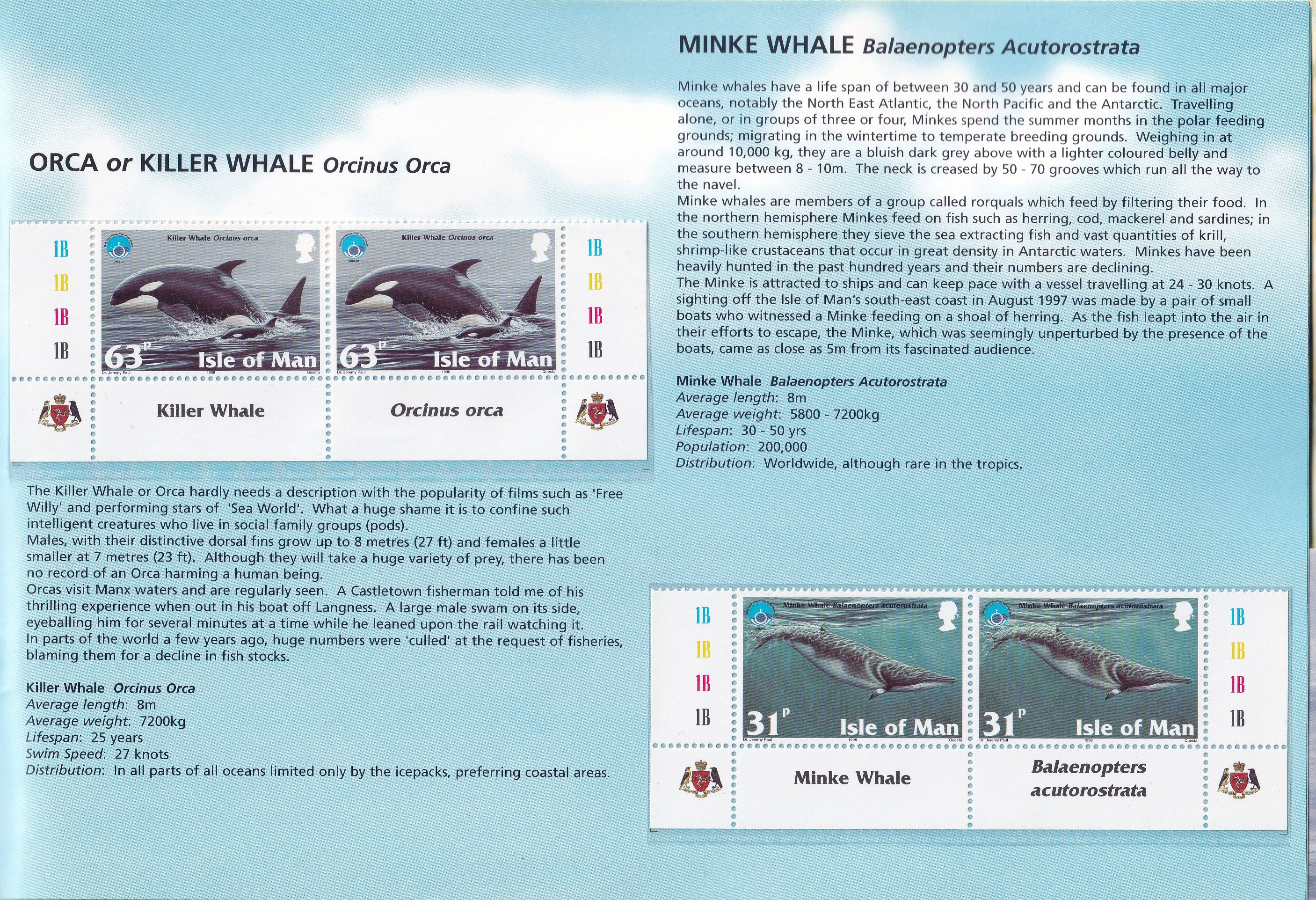 Isle of Man Marine Life 1998 1 Crown - Elizabeth II International Year Of the Ocean Rare Coin Set with Beautiful Folder - Image 4