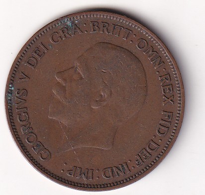 United Kingdom 1 Penny - (George V) 1935 Rare Coin#C-80