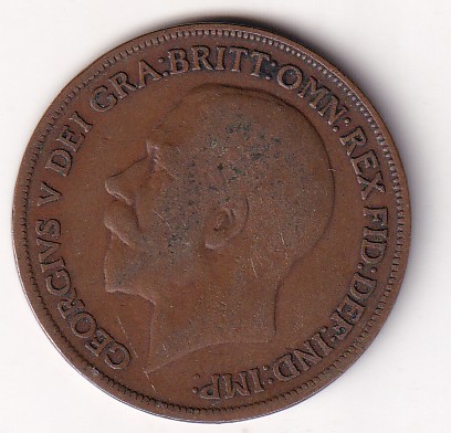 United Kingdom 1 Penny - (George V) 1916 Rare Coin#C-82