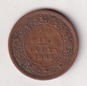 British-India 1/2 Pice - (Victoria) 1888 Rare Coin#C-100