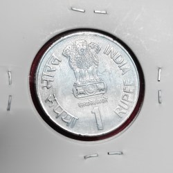 Alternative view of 1 RUPEE 8TH WORLD TAMIL CONFERENCE - SAINT TIRUVALLUVAR 1995 BOMBAY MINT COIN