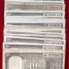 74 Note 10 Rupees Black BOAT MIX Governor (74 Note LOTT) #113