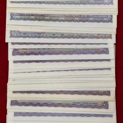 62 Note Signature 1 Rupees UNC Set (See Description) #A-3