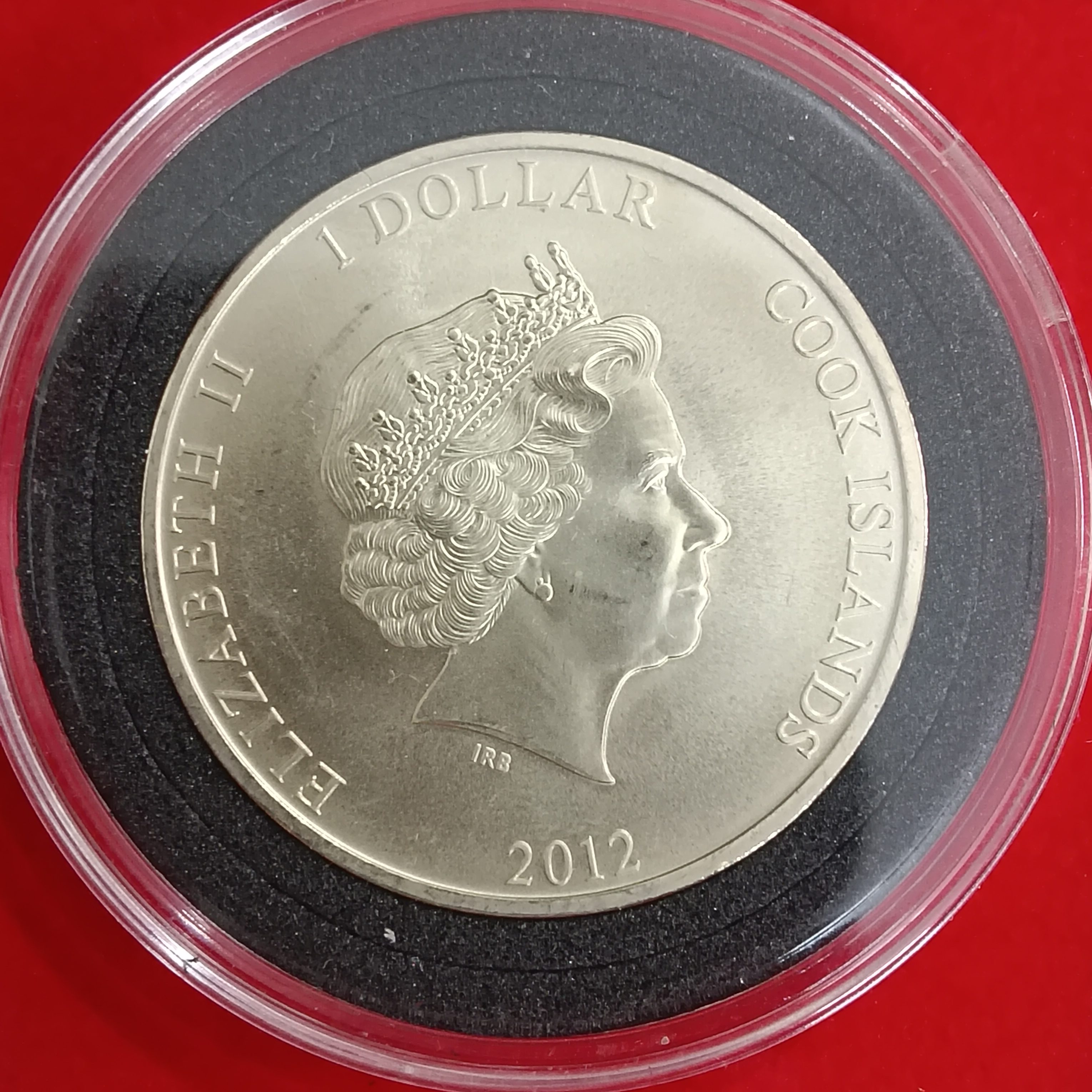 Rare Queen Elizabeth Cook Islands One Dollar Proof Coin Year 2012 RMS 100 Th Anniversary RMS Titanic Centenary