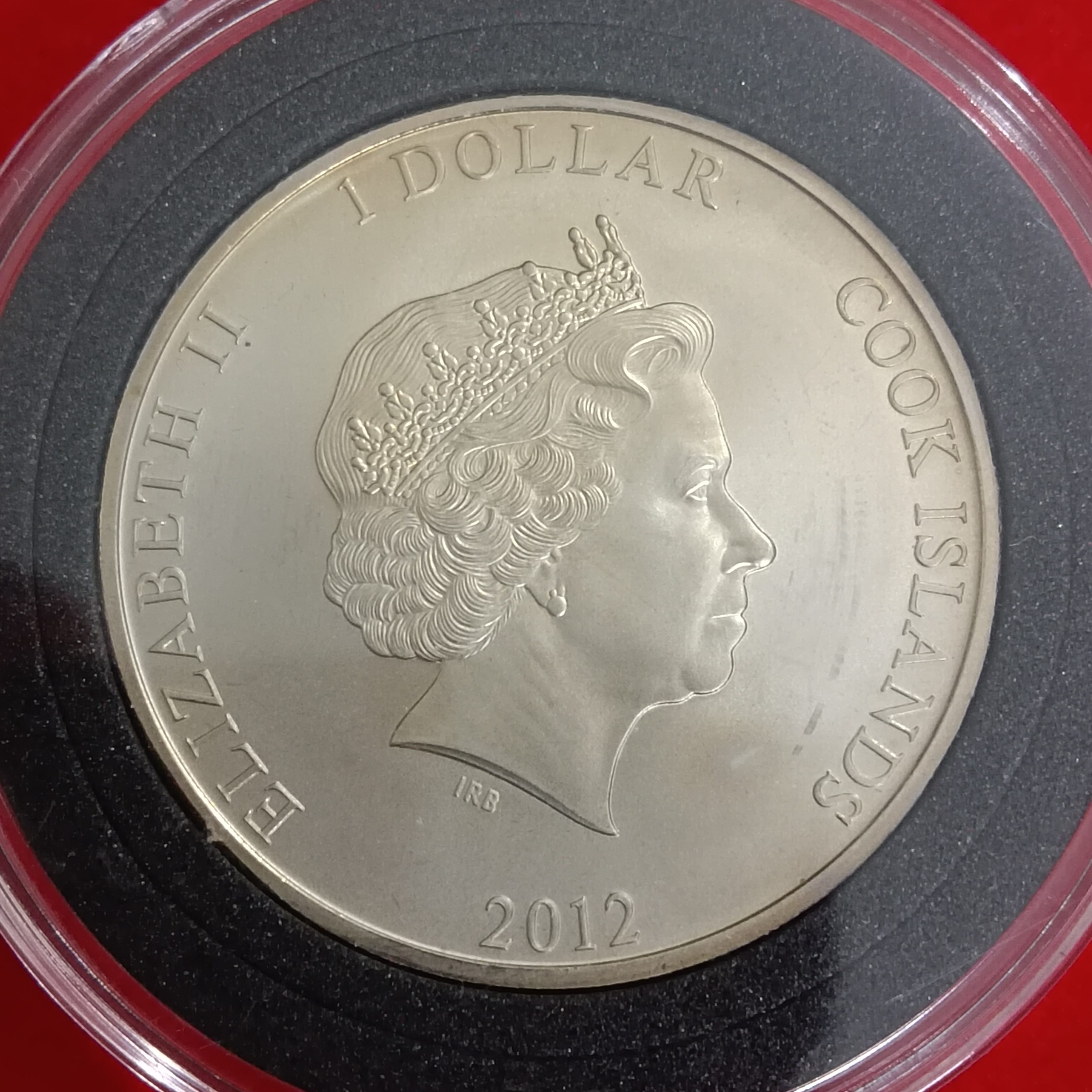 Rare Queen Elizabeth One Dollar RMS Titanic Centenary Captain Edward Smith Proof Coin 2012 Year Cook Islands