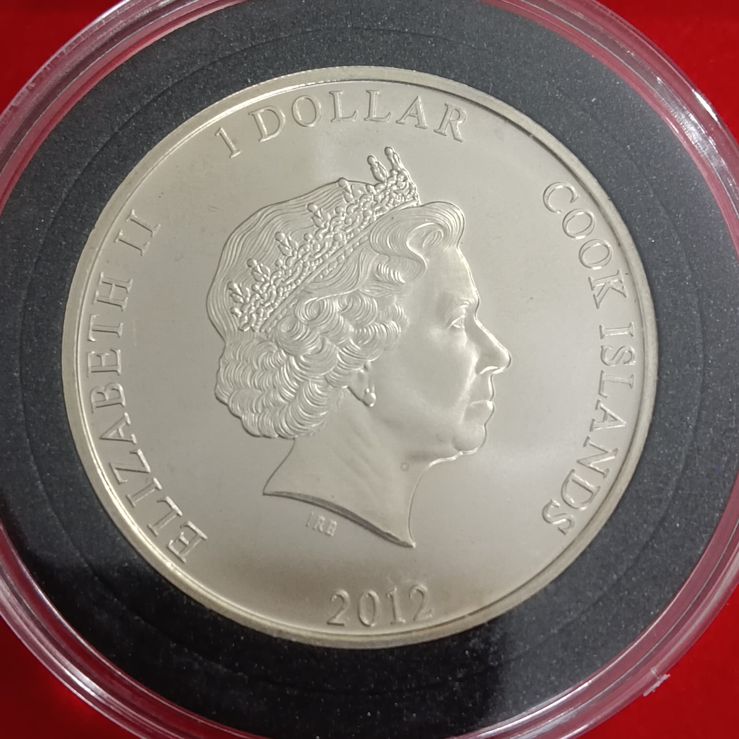 Rare Queen Elizabeth One Dollar Proof Coin Second Class Passengers RMS Titanic Series Centenary 2012 Year Cook Islands