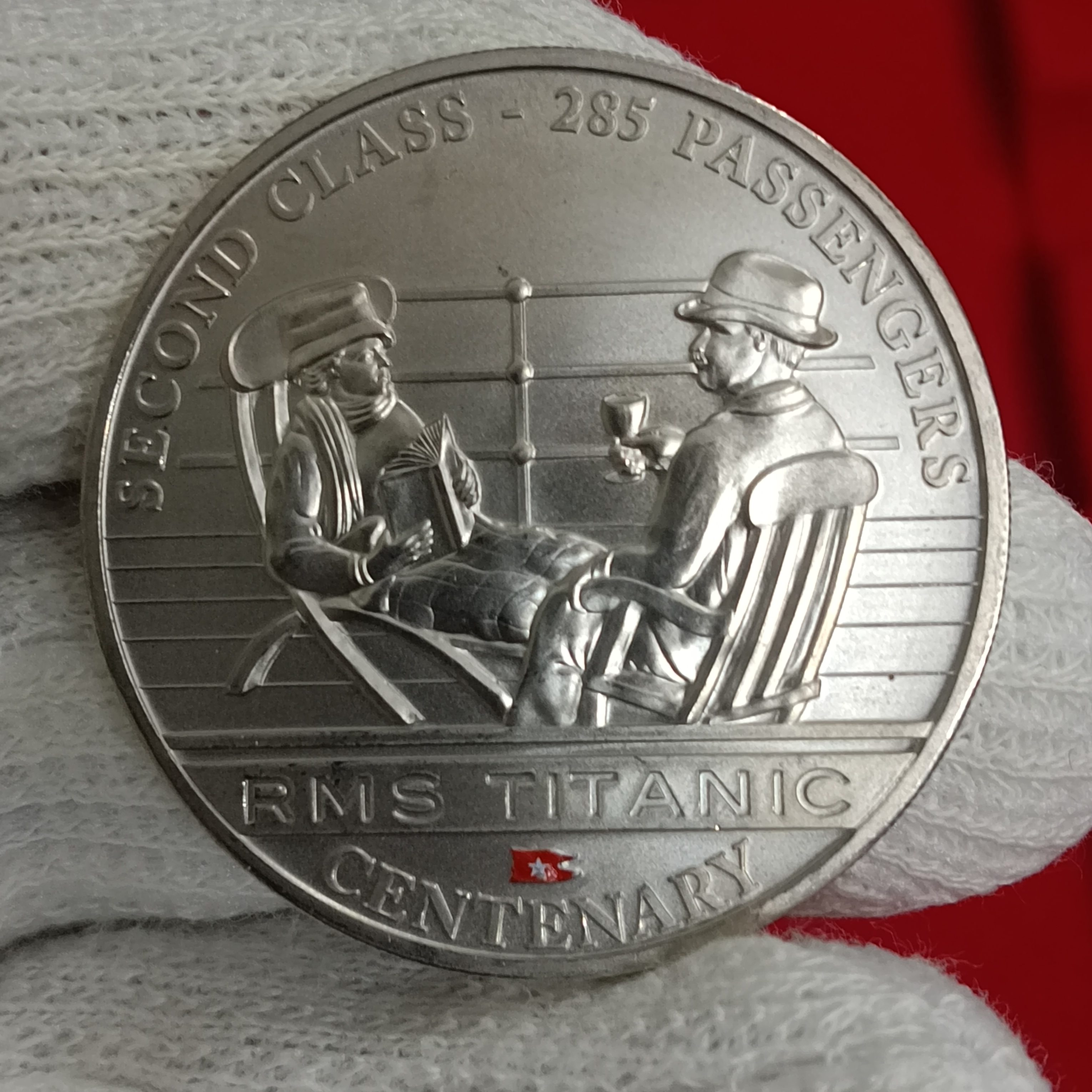 Rare Queen Elizabeth One Dollar Proof Coin Second Class Passengers RMS Titanic Series Centenary 2012 Year Cook Islands