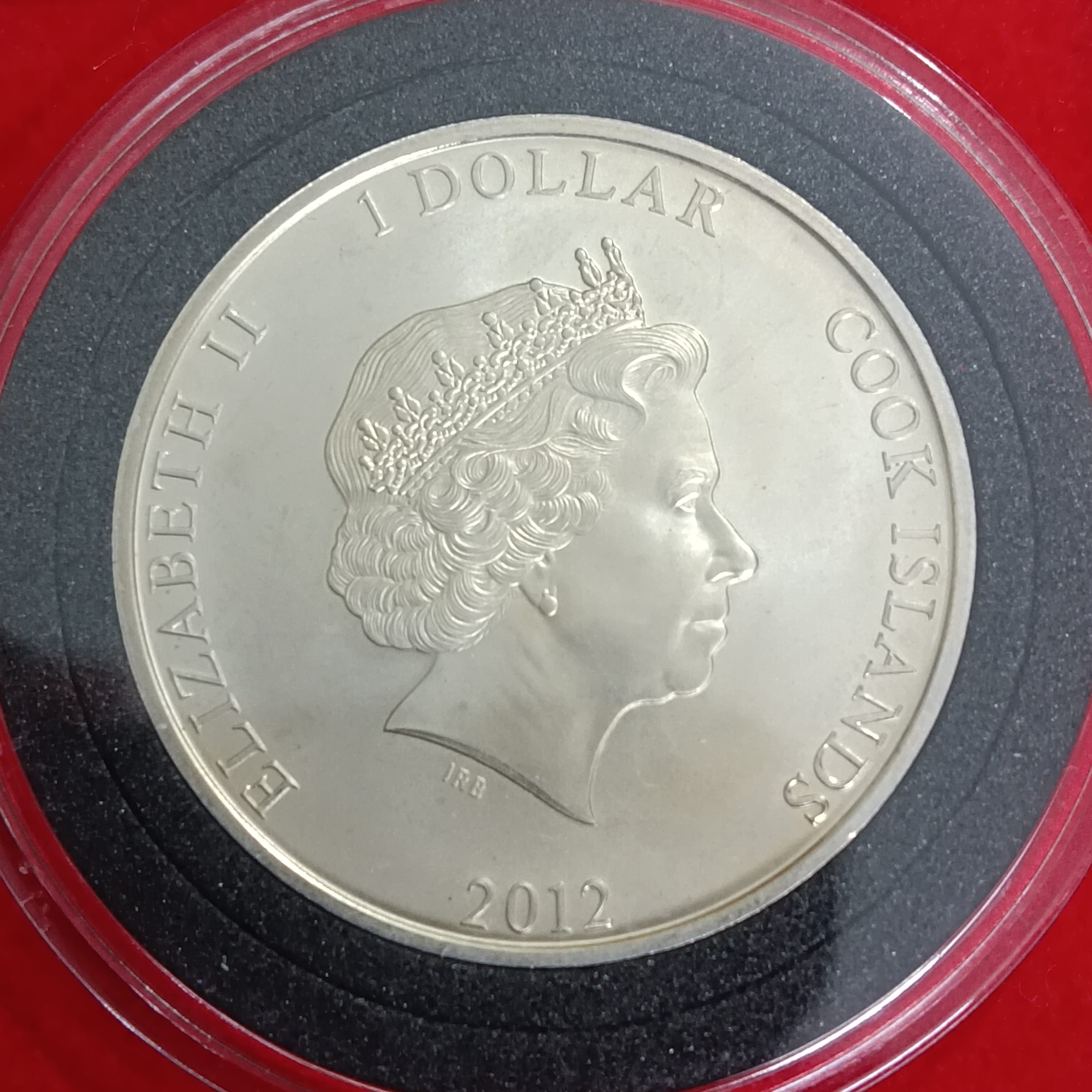 Rare Queen Elizabeth One Dollar Proof Coin RMS Titanic Series Nearer My God To there Centenary Year 2012 Cook Islands