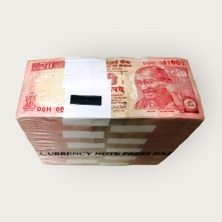 Rs 20 Telescope Issue Seal Rim 10 Bundles Republic India Signed By Urjit Patel Unique and Rare