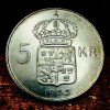 Sweden 5 Kronor 1955 Silver Issue Ultra Unique and Rare