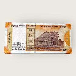 Alternative view of Rs 200 India Banknote Replacement Star Issue 2025 Serial Packet Prefix 4LW Inset E Signed By Sanjay Malhotra Unique and Rare