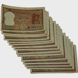 2 Rupees Old ORNAMENTAL Diamond Issue Sign L.K JHA Serially 25 Notes **V.SCARE** High Collectable UNC Grades.