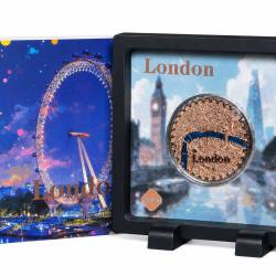 Alternative view of 2025 Samoa – Landscape of London 20 Sene Rare Beautiful Colored Proof Coin Set