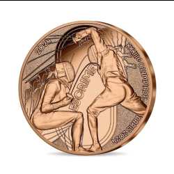 1/4 Euro FENCING Olympic Games Paris 2024 Rare UNC Coin with Capsule #C-106