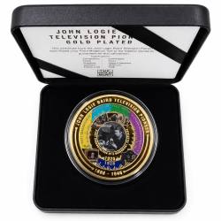 Alternative view of Solomon Islands 50 Cents 2026 - Charles III John Logie Baird Brilliant Uncirculated Gold -plated Rare Coin