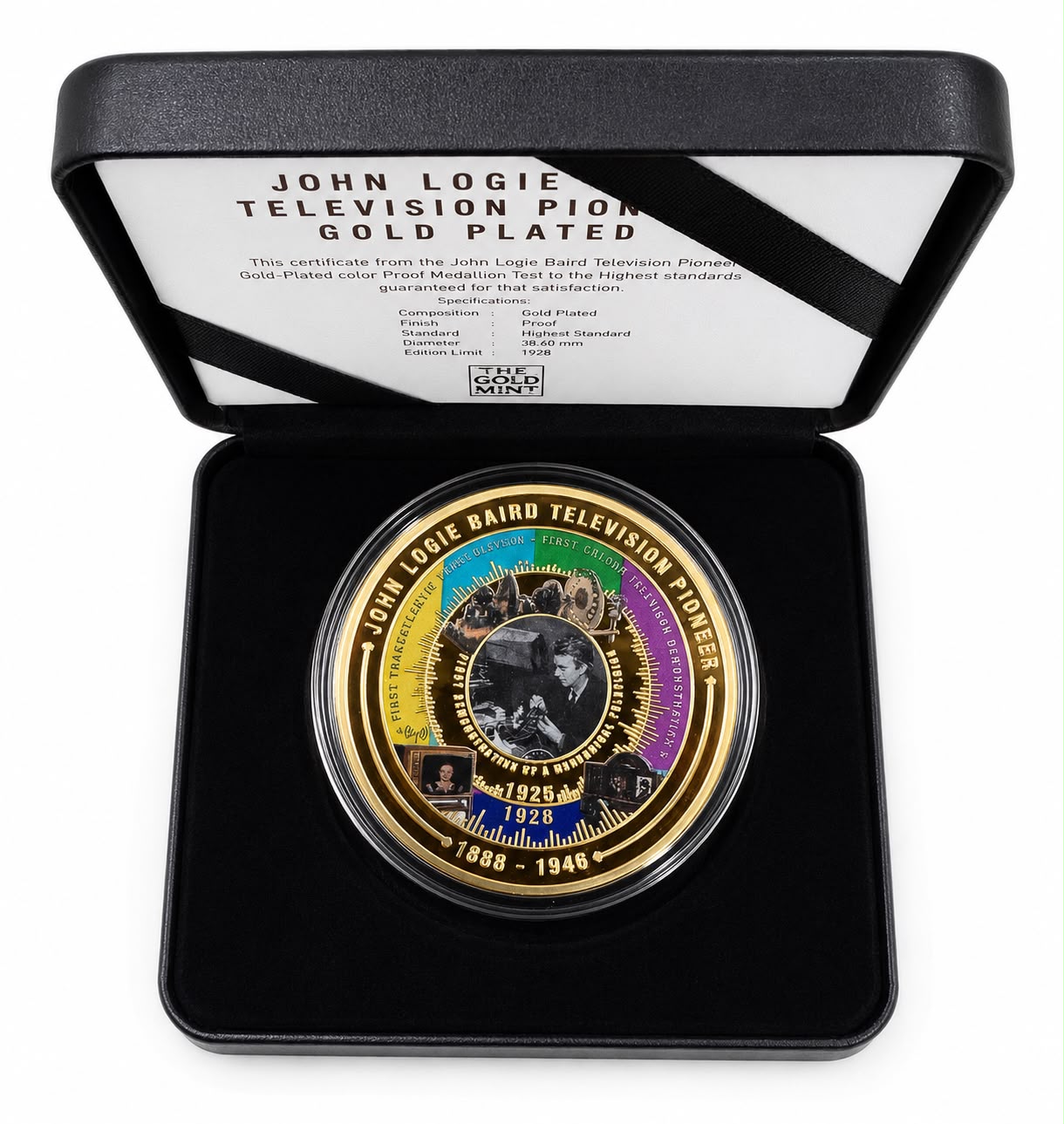 Solomon Islands 50 Cents 2026 - Charles III John Logie Baird Brilliant Uncirculated Gold -plated Rare Coin