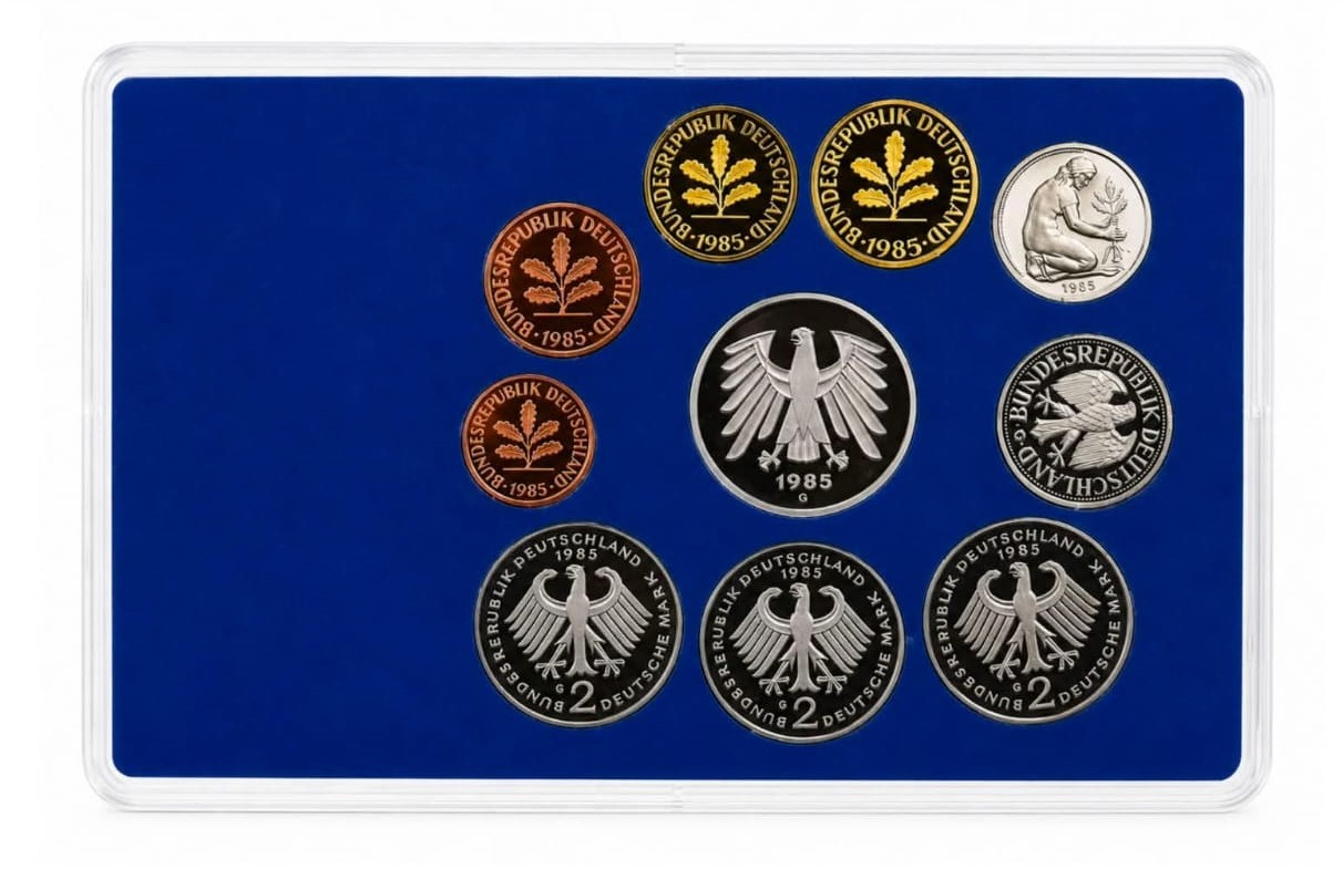 German Bundesrepublik Deutschland 1985 Rare Proof (10 Coin) Set