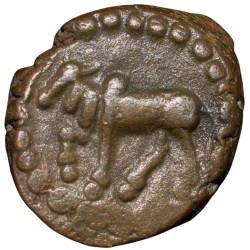 Copper Kakani of Ganapati Naga(c. 3rd Cen. AD) of Nagas Dynasty from Padmavati Bull left Type