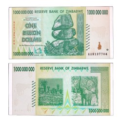 Zimbabwe 1000000000 Dollars World Banknote UNC Unique and Rare