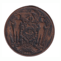 Malaysia › British Malaysia › North Borneo 1 Cent 1888 Rare Coin #C-320