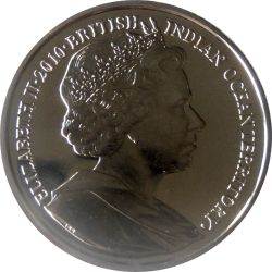 Alternative view of British Indian Ocean Territory 2 Pounds 2010 - Elizabeth II Royal Engagement Commemorative issue Rare UNC Coin #C-135
