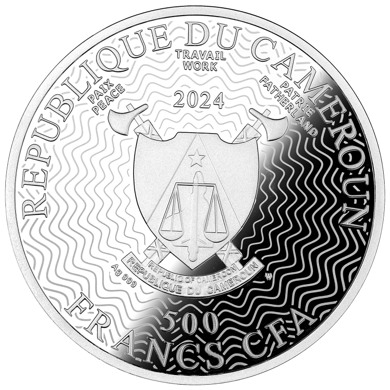 GIRLS ON THE BRIDGE EDVARD MUNCH 500 FRANCS (SILVER 17.50 G ) CAMEROON 2024 RARE COIN PROOF SET