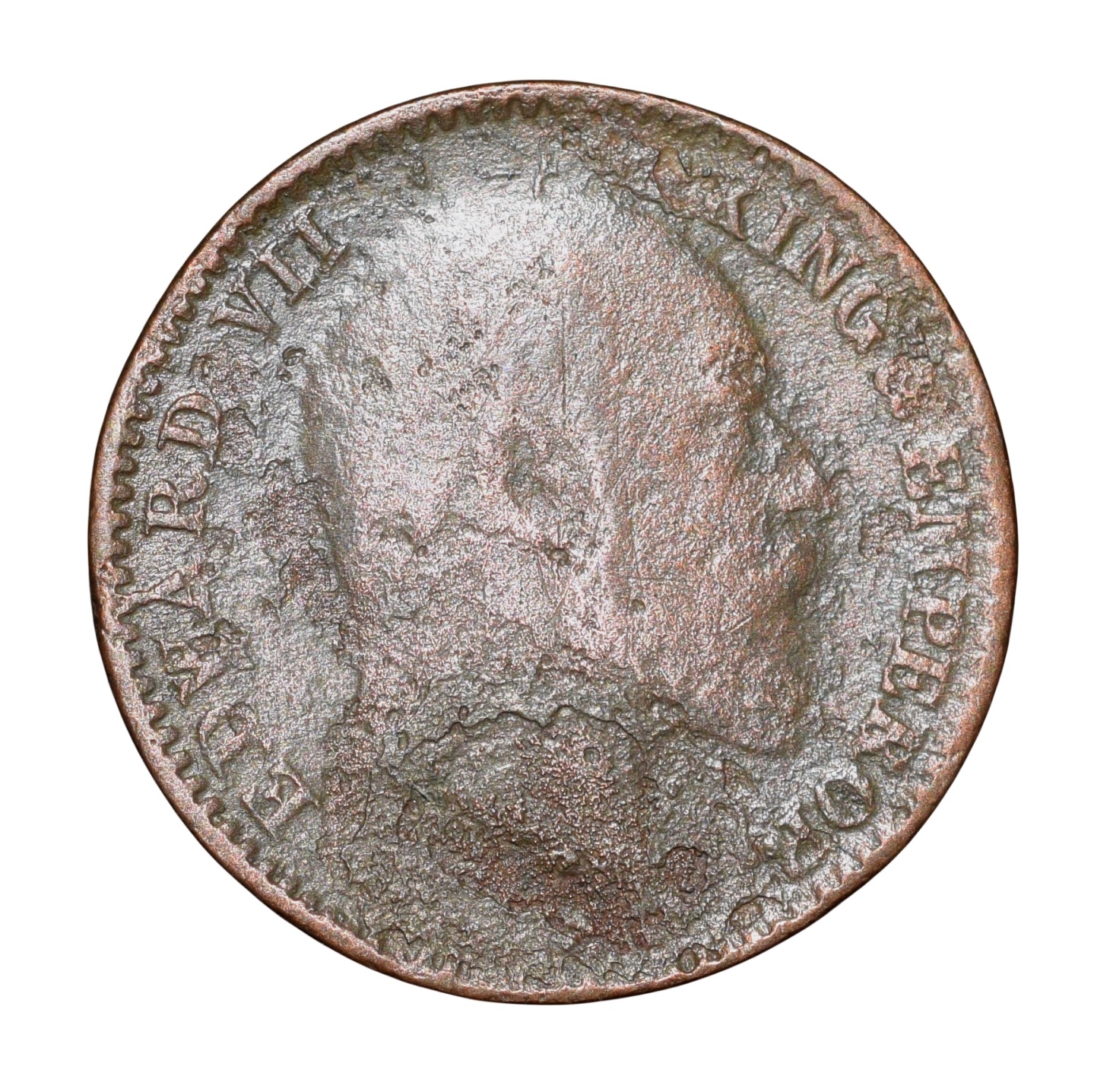 Copper 1/12 Anna of Edward VII (AD 1906) of Calcutta Mint